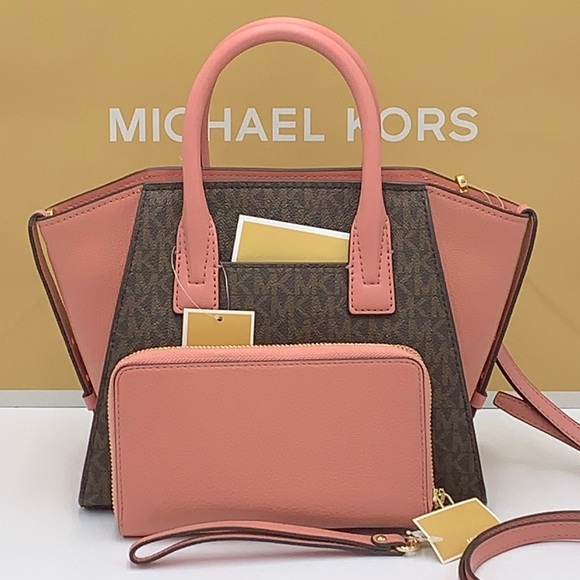 Michael Kors Avril Small Leather Top-Zip Satchel and Multifunctional Phone Case - Picture 2 of 16